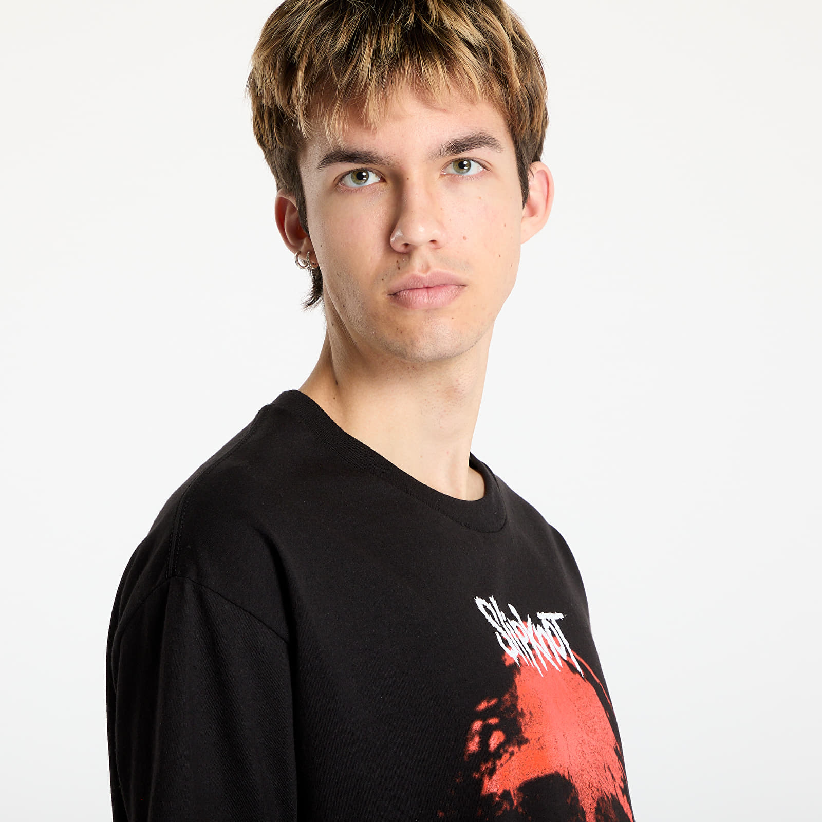 Männer T-Shirts PLEASURES x Slipknot Face T-Shirt Black