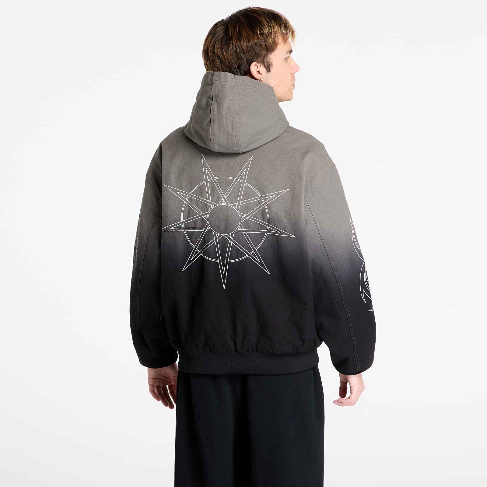 Men's jackets PLEASURES x Slipknot Star Hooded Jacket Grey