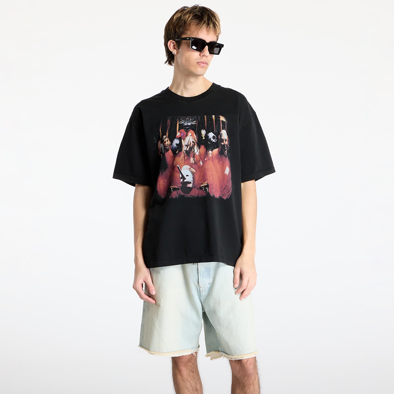 Trička PLEASURES x Slipknot Self Titled Heavyweight Shirt Black