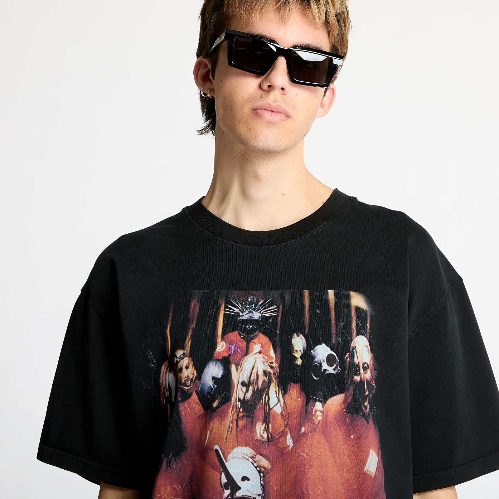 Trička PLEASURES x Slipknot Self Titled Heavyweight Shirt Black