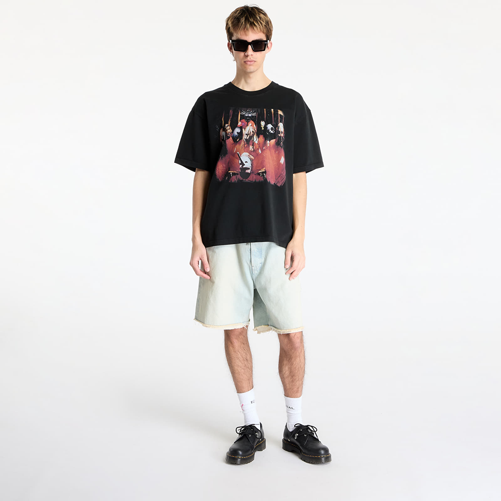 Trička PLEASURES x Slipknot Self Titled Heavyweight Shirt Black