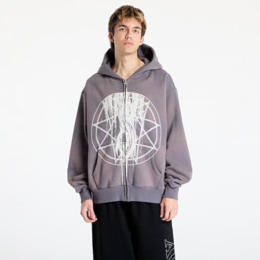 PLEASURES x Slipknot Nonagram Zip Hoodie Smoke