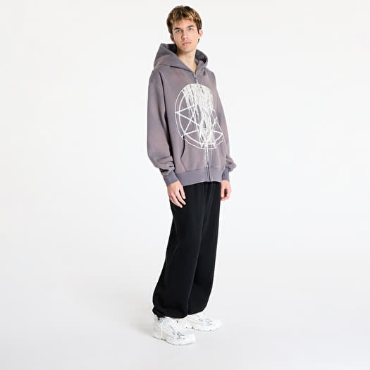 Men's hoodies PLEASURES x Slipknot Nonagram Zip Hoodie Smoke