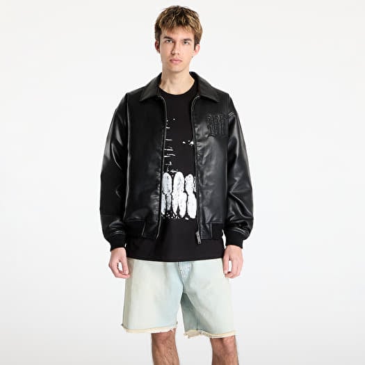 Wasted Paris Kingdom Curve Varsity Jacket Black