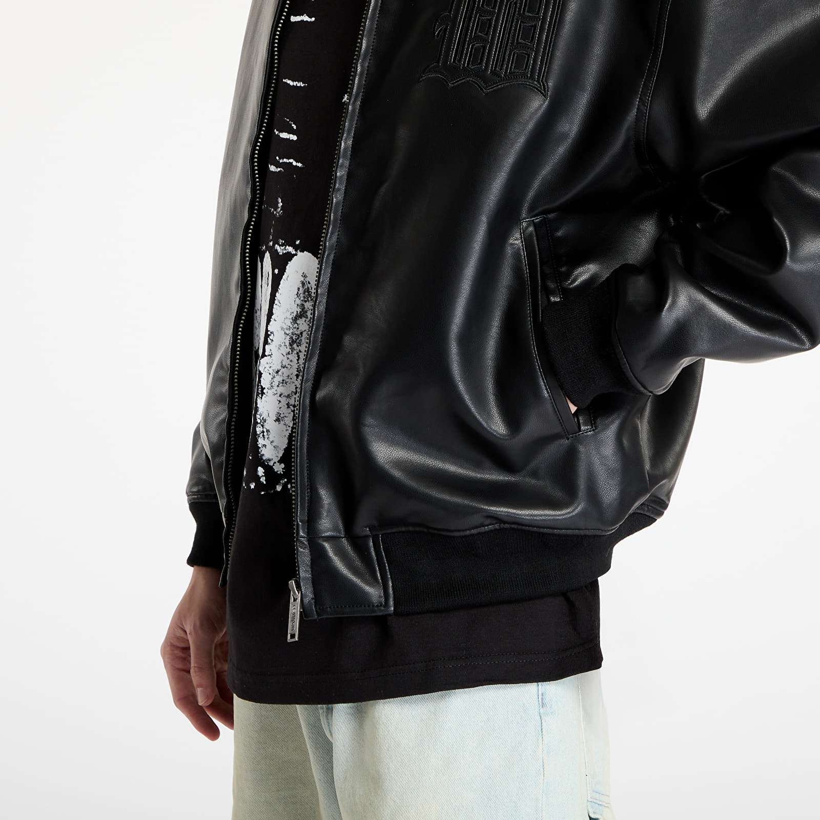 Men's jackets Wasted Paris Kingdom Curve Varsity Jacket Black