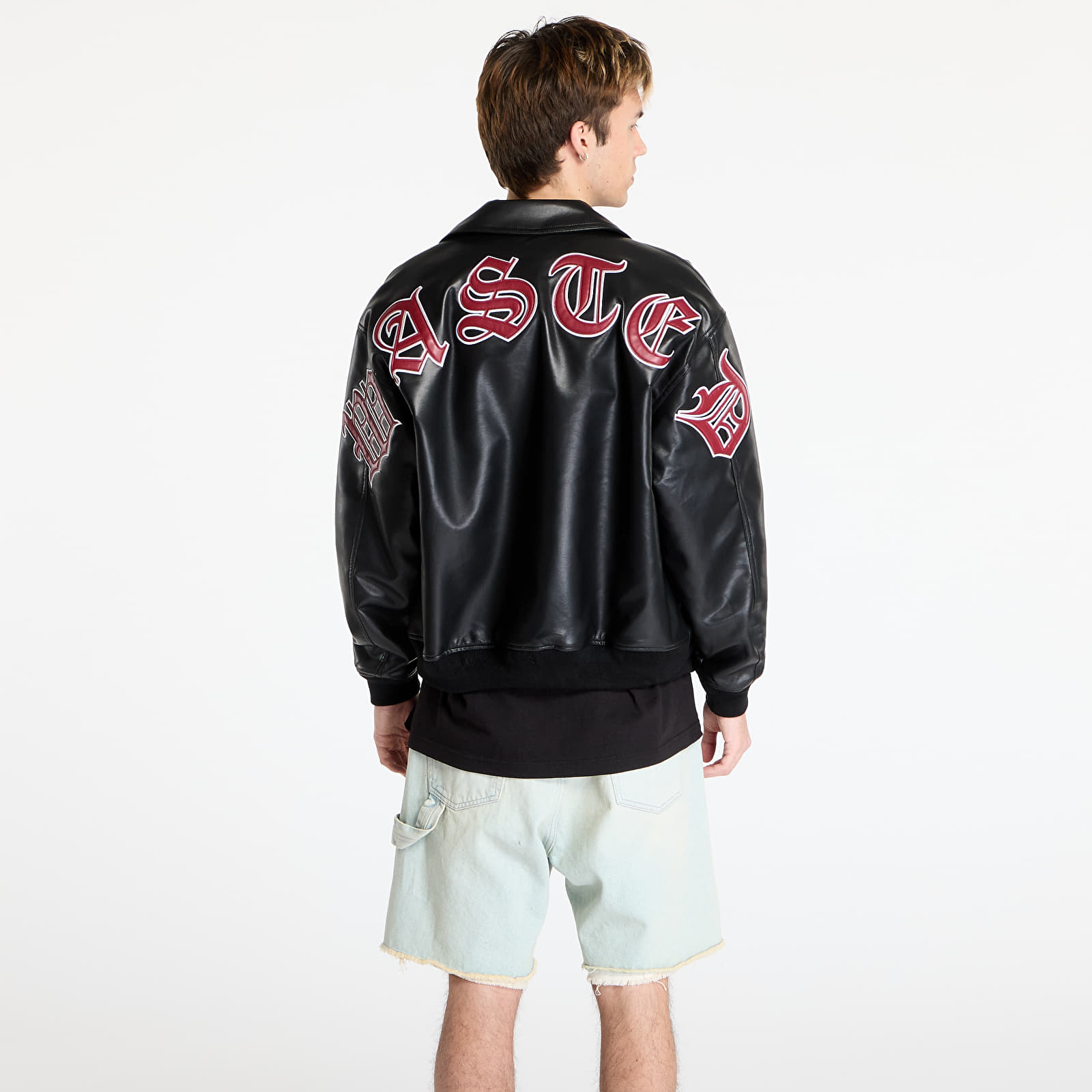 Men's jackets Wasted Paris Kingdom Curve Varsity Jacket Black