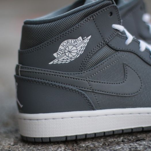 Mens mid tops high tops Air Jordan 1 Mid Cool Grey White Footshop