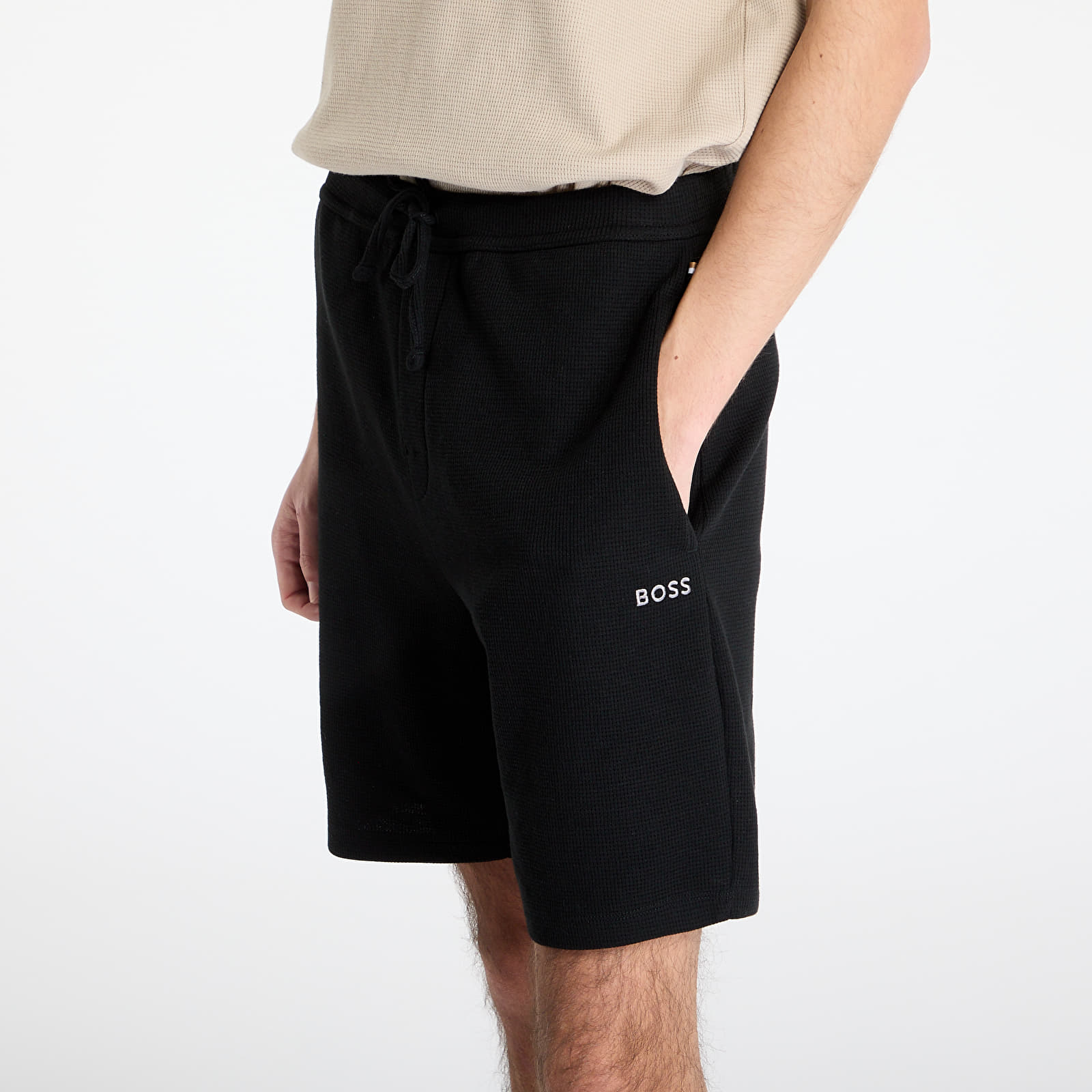 Shorts Hugo Boss Men's Waffle Shorts Black