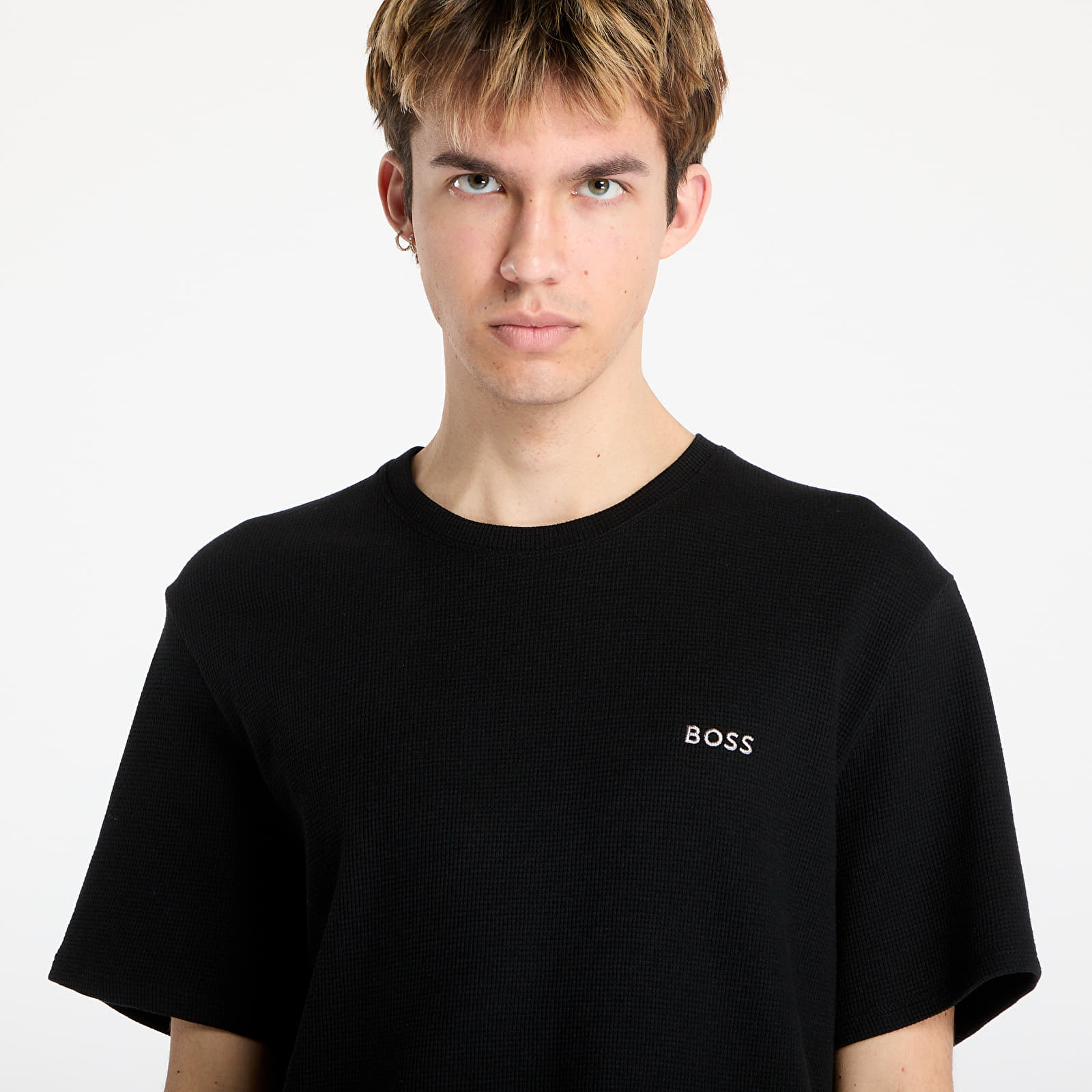 T-särgid Hugo Boss Men's Waffle T-Shirt Black