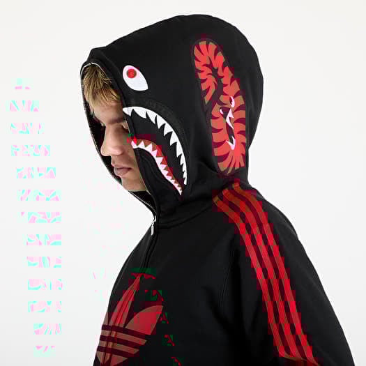 adidas BAPE SHARK FULLZIP HOODIE ブラック M adidas BAPE SHARK FULLZIP HOODIE ブラック（アディダス ベイプ