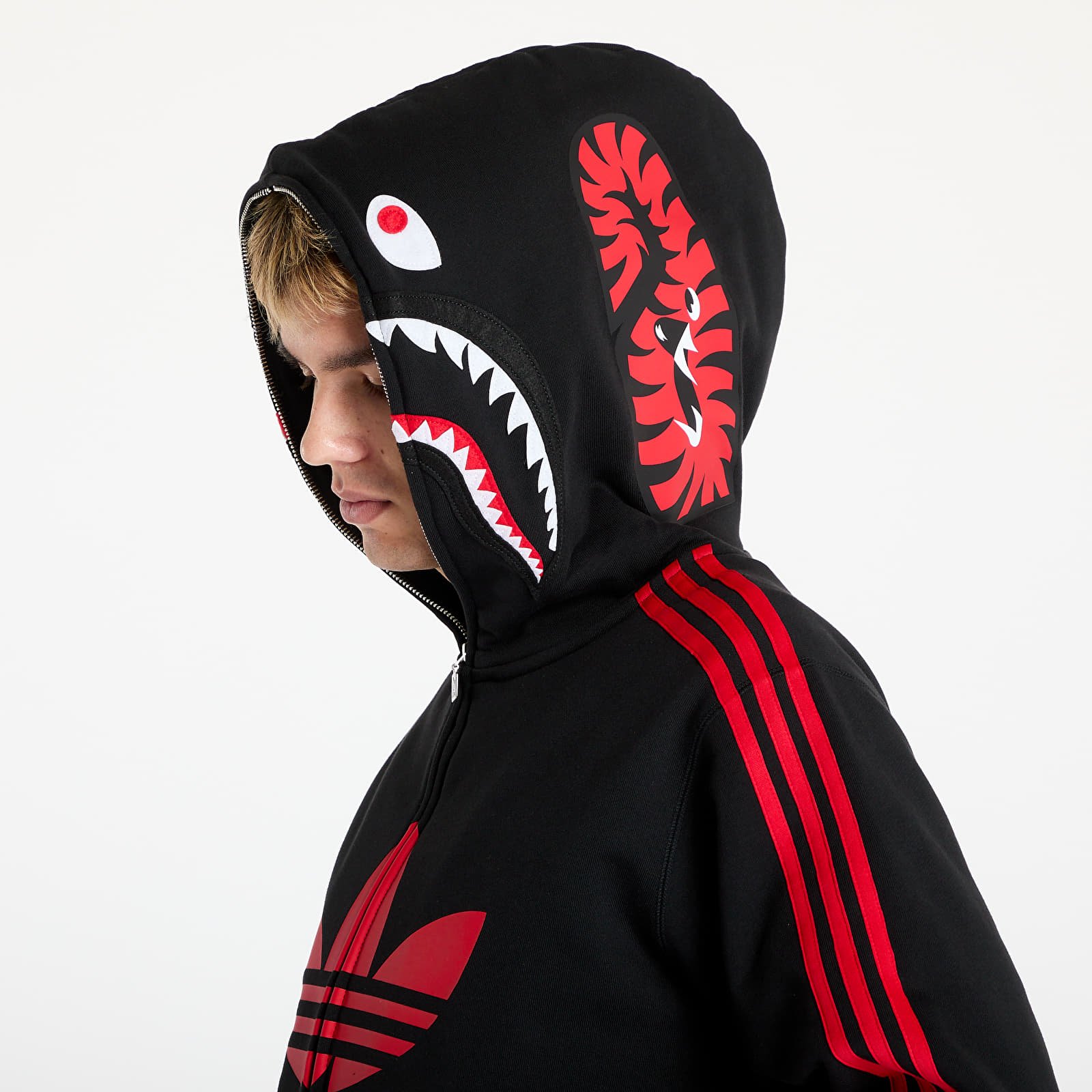 Sweatjacken und Sweatshirts adidas x BAPE Shark Full-Zip Hoodie Black