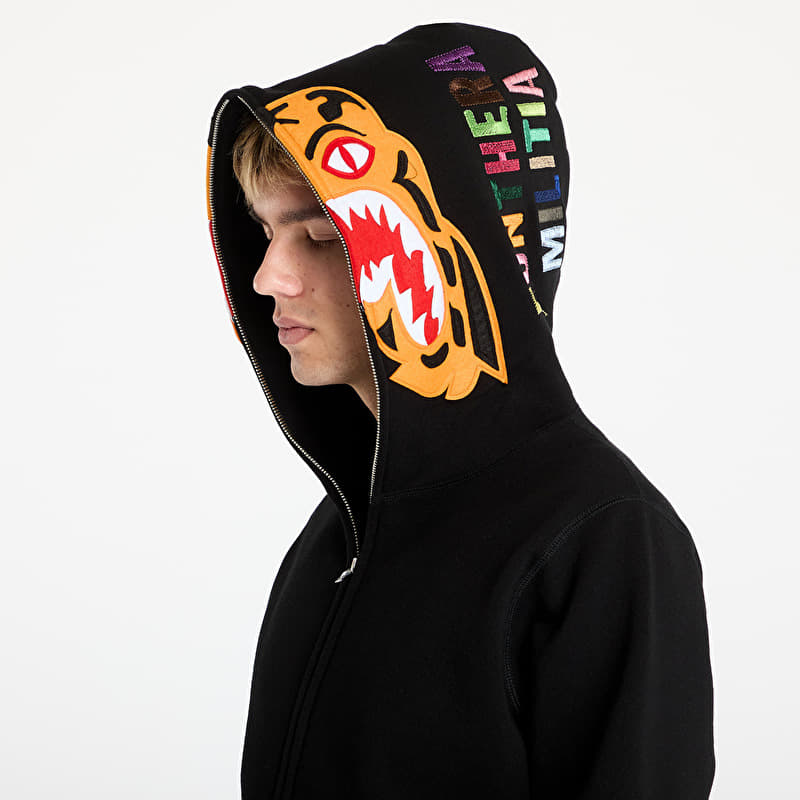 A BATHING APE Tiger Full Zip Hoodie UNISEX Black | Footshop