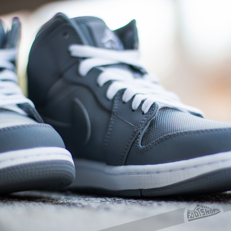 Shoes Air Jordan 1 Mid Cool Grey/ White
