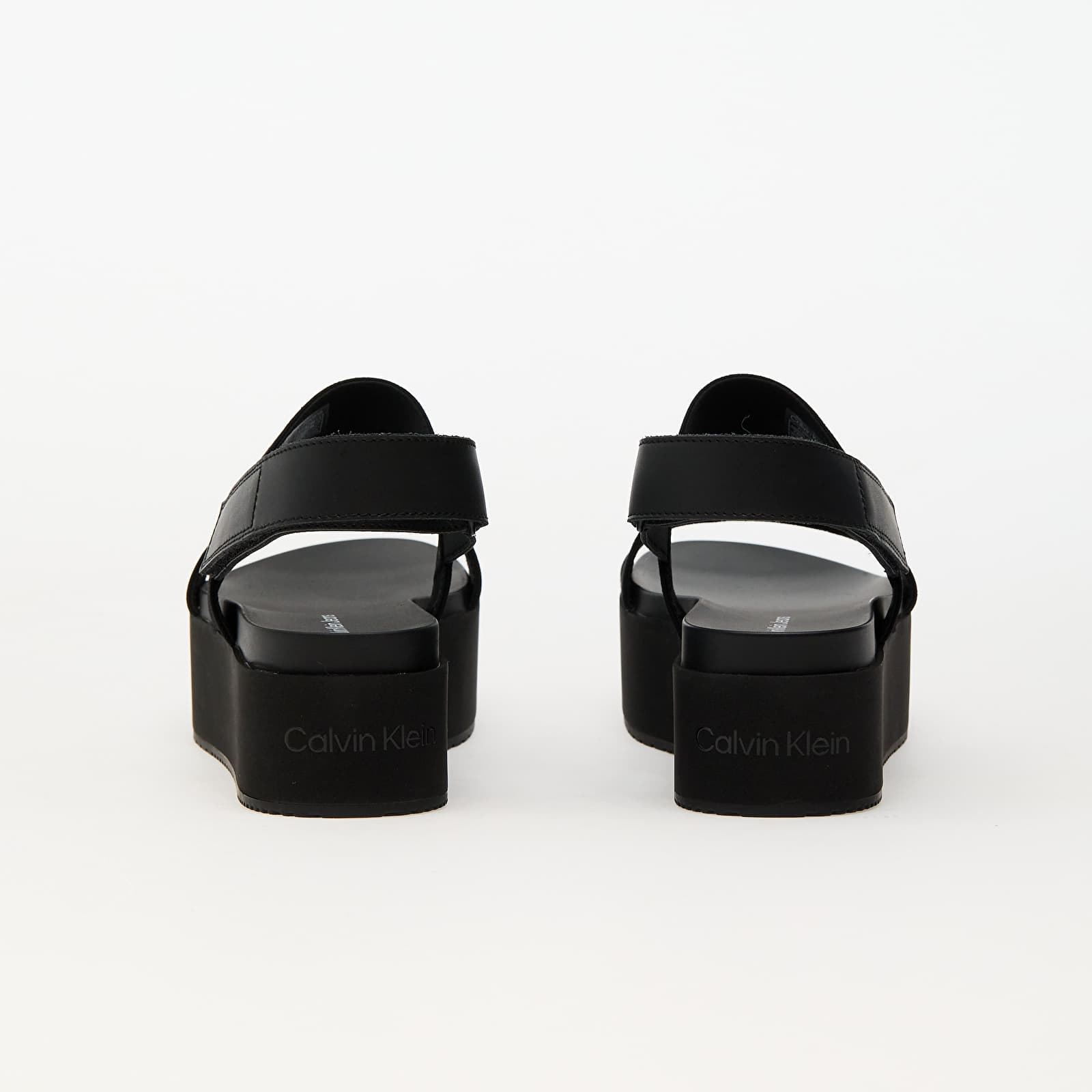 Дамски кецове и обувки Calvin Klein Jeans Flatform Sandal Slin Black