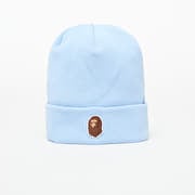 A BATHING APE One Point Ape Head Knit Cap SAX