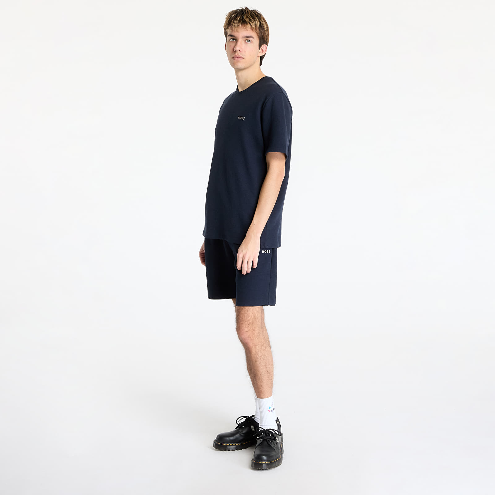 T-shirts Hugo Boss Men's Waffle T-Shirt Blue