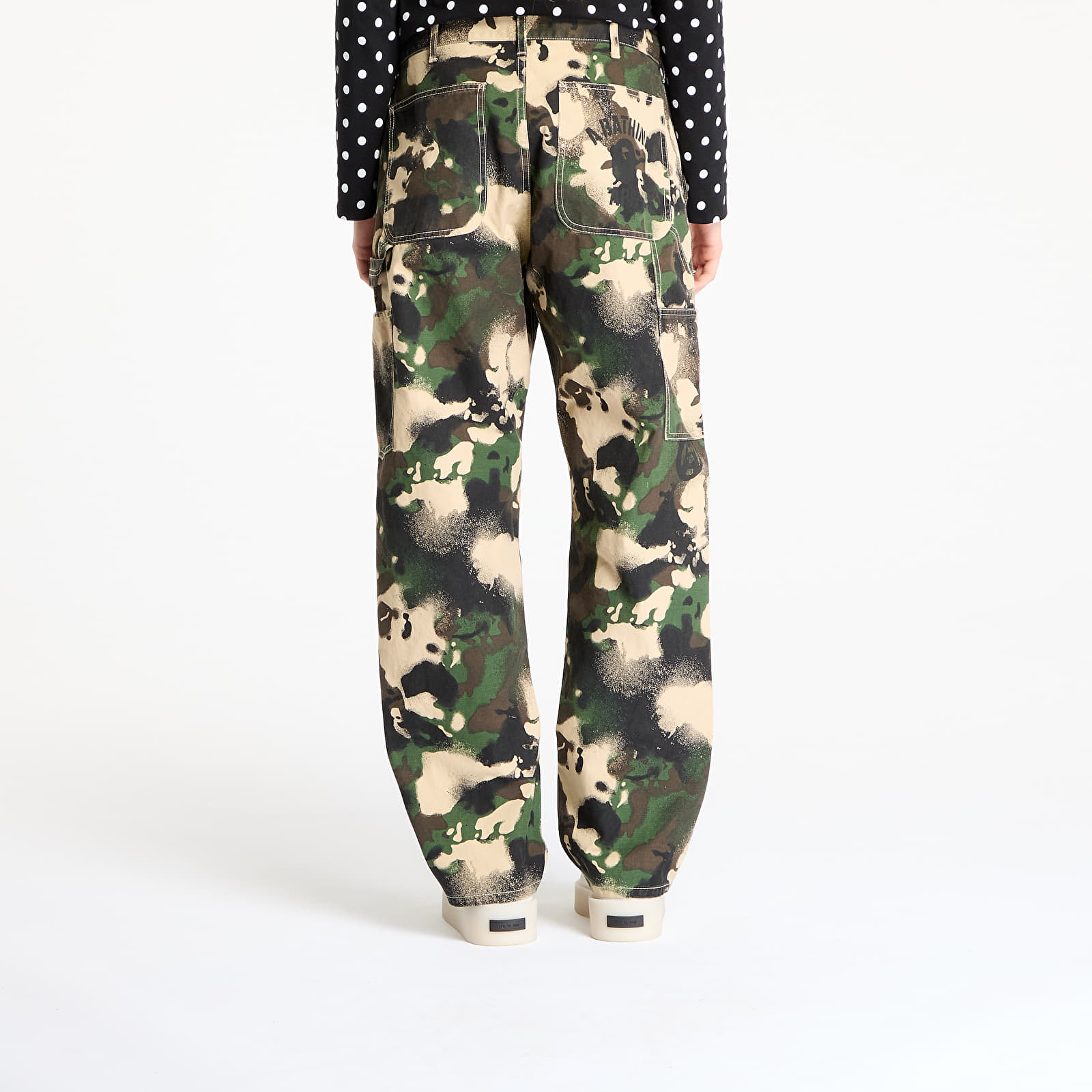 Meeste püksid A BATHING APE Map Camo Relaxed Fit Work Pants UNISEX Green