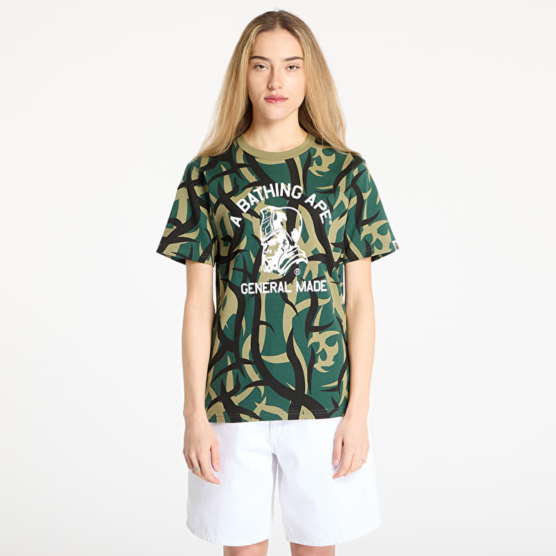 A BATHING APE Trial Camo General Tee UNISEX Green