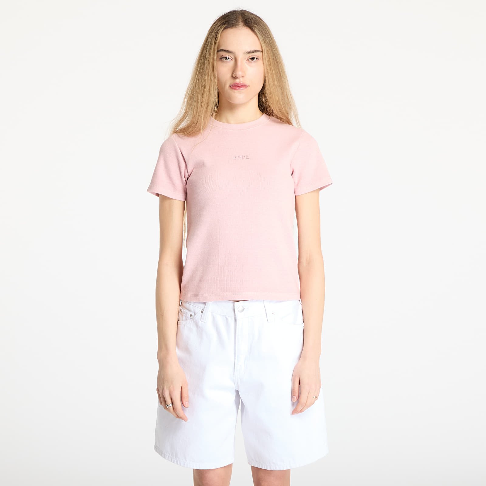 T-shirts A BATHING APE Pigment Dyed Rib Tee Pink