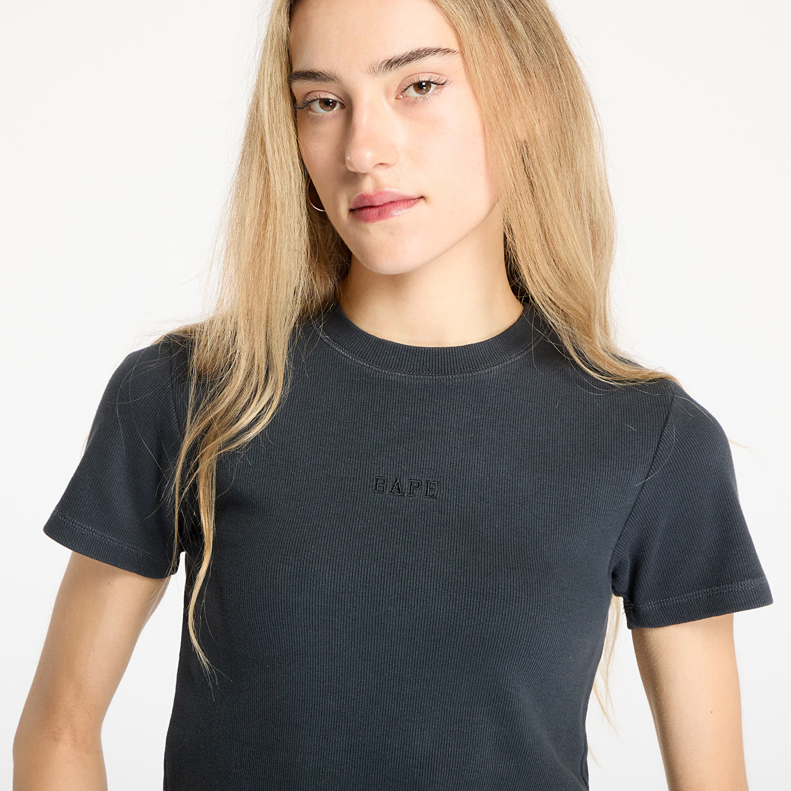 T-shirts A BATHING APE Pigment Dyed Rib Tee Black