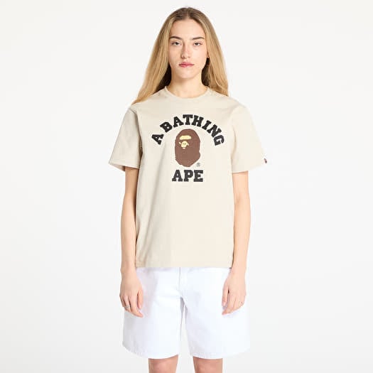 T-shirt A BATHING APE College Tee UNISEX Beige