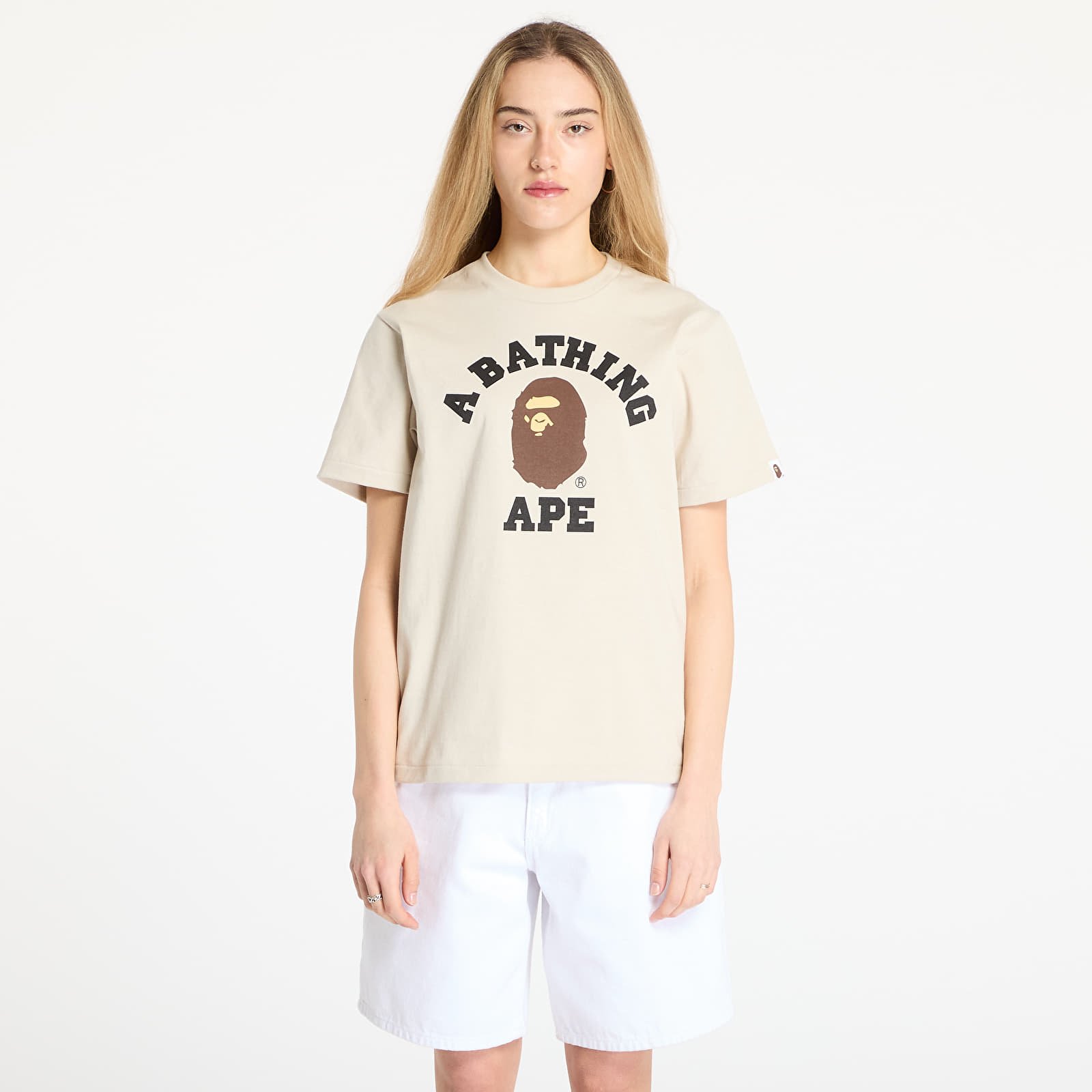 T-shirts A BATHING APE College Tee UNISEX Beige