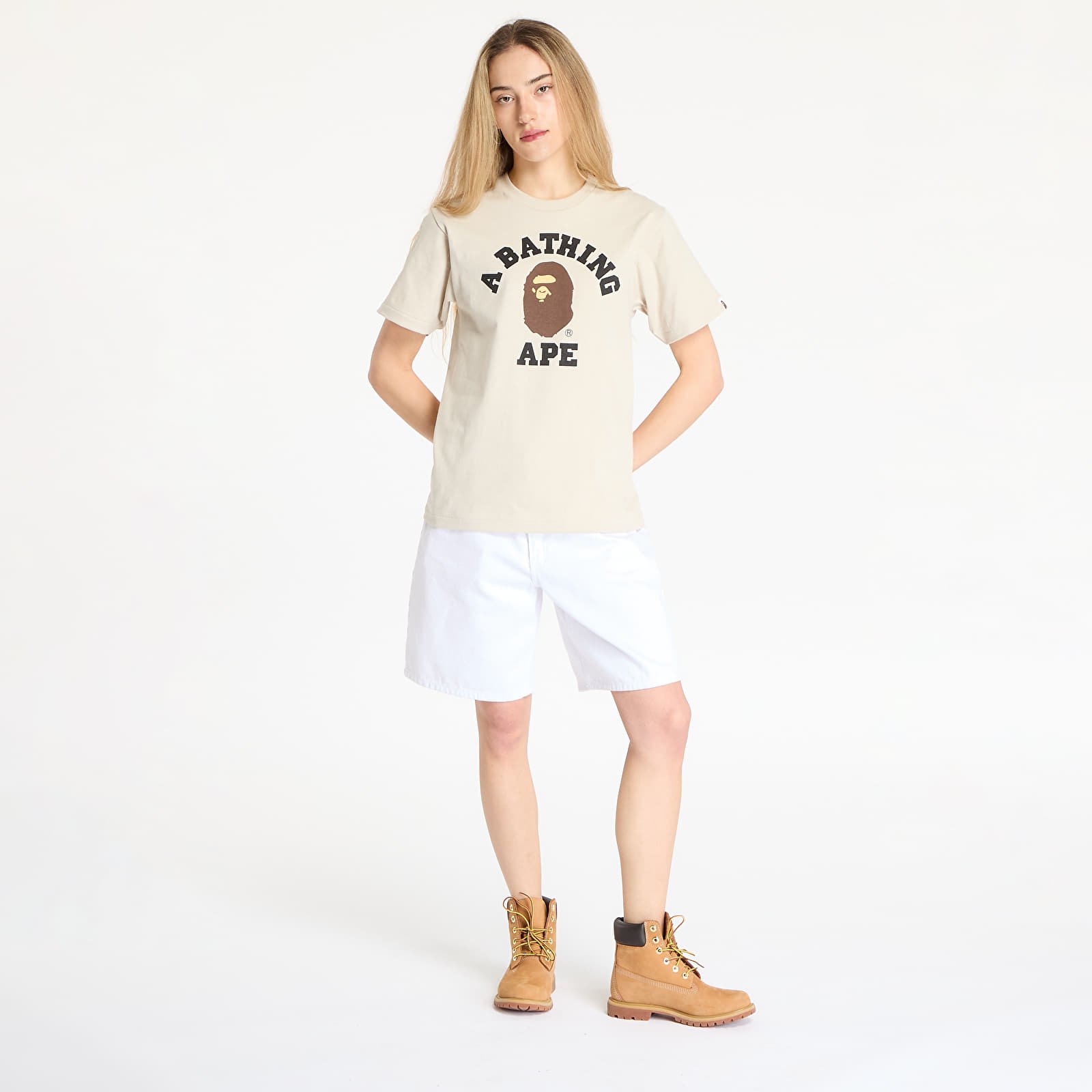 T-shirts A BATHING APE College Tee UNISEX Beige