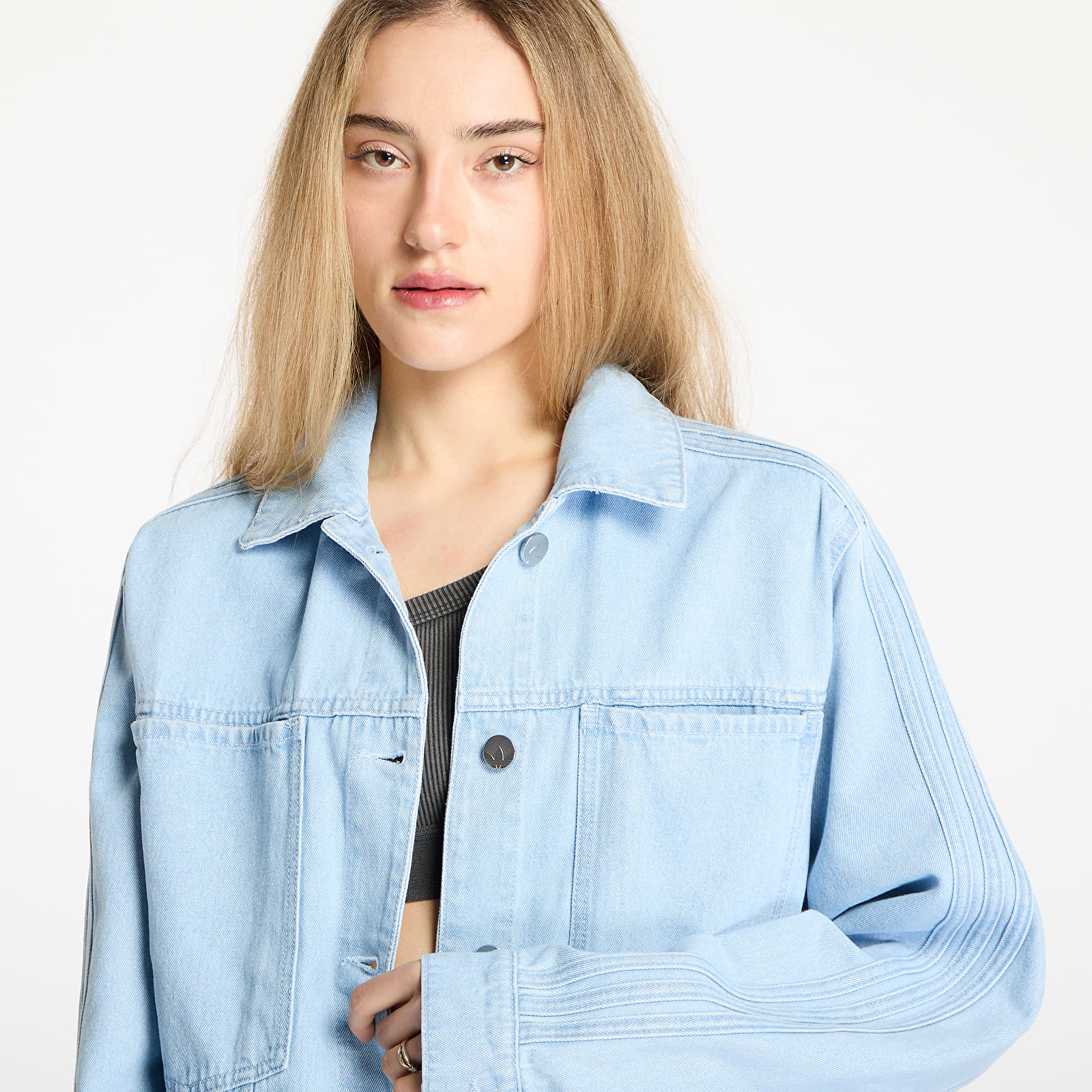 Overshirt adidas Premium Essentials Denim Jacket Not Defined/ Light Denim