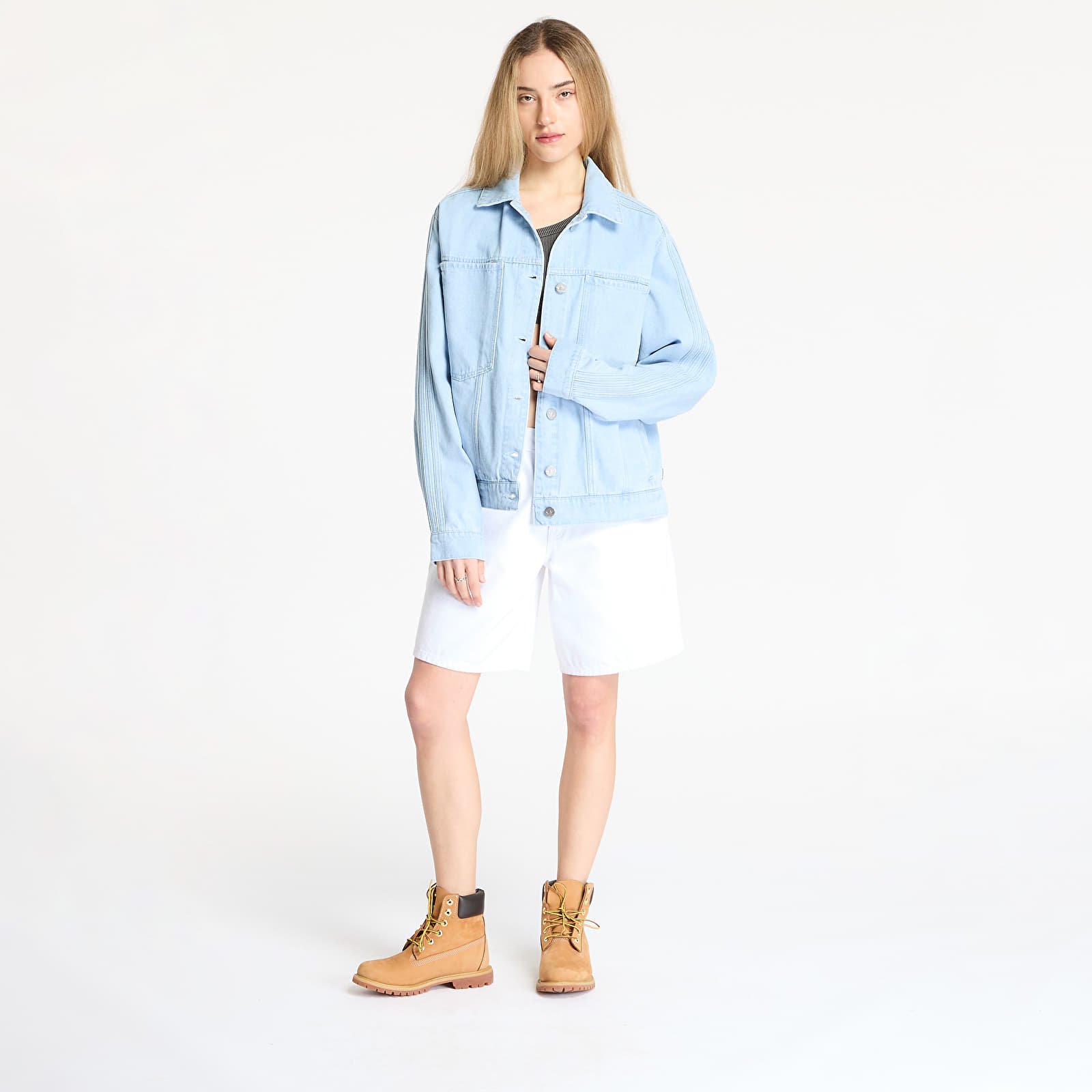 Overshirt adidas Premium Essentials Denim Jacket Not Defined/ Light Denim