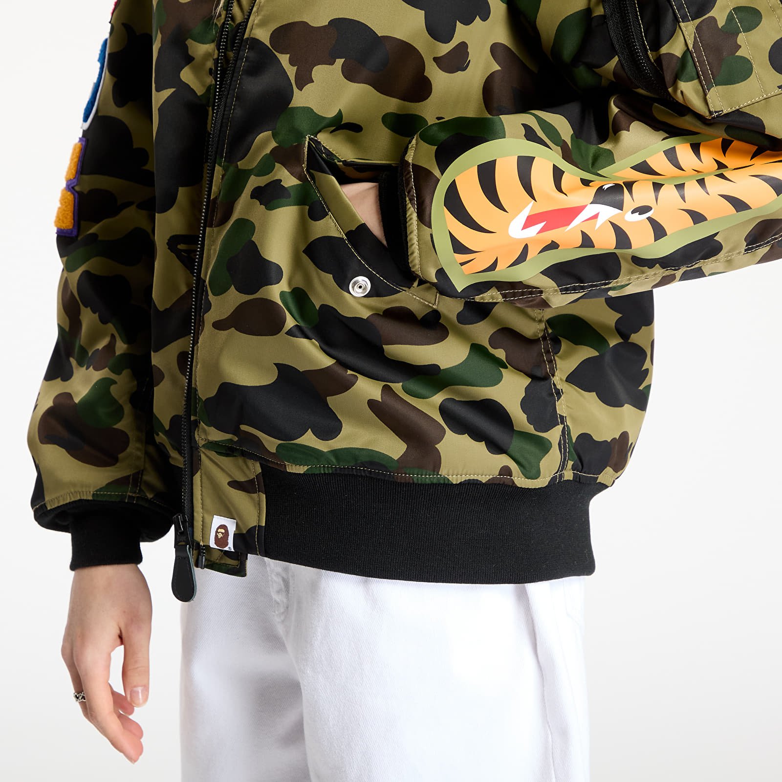 Meeste jakid A BATHING APE 1St Camo Shark Ma-1 Jacket UNISEX Green
