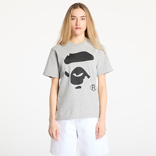 T-shirt A BATHING APE Ape Face Tee UNISEX Gray
