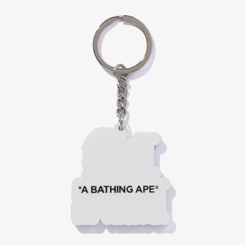 Portachiavi A BATHING APE I Love Bape Keychain White