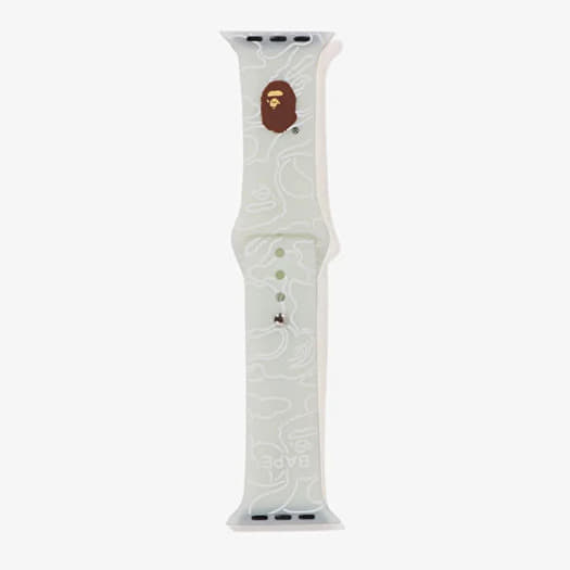 A BATHING APE Neon Camo Watch Band White