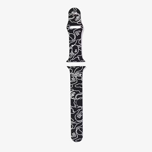 A BATHING APE Neon Camo Watch Band Black