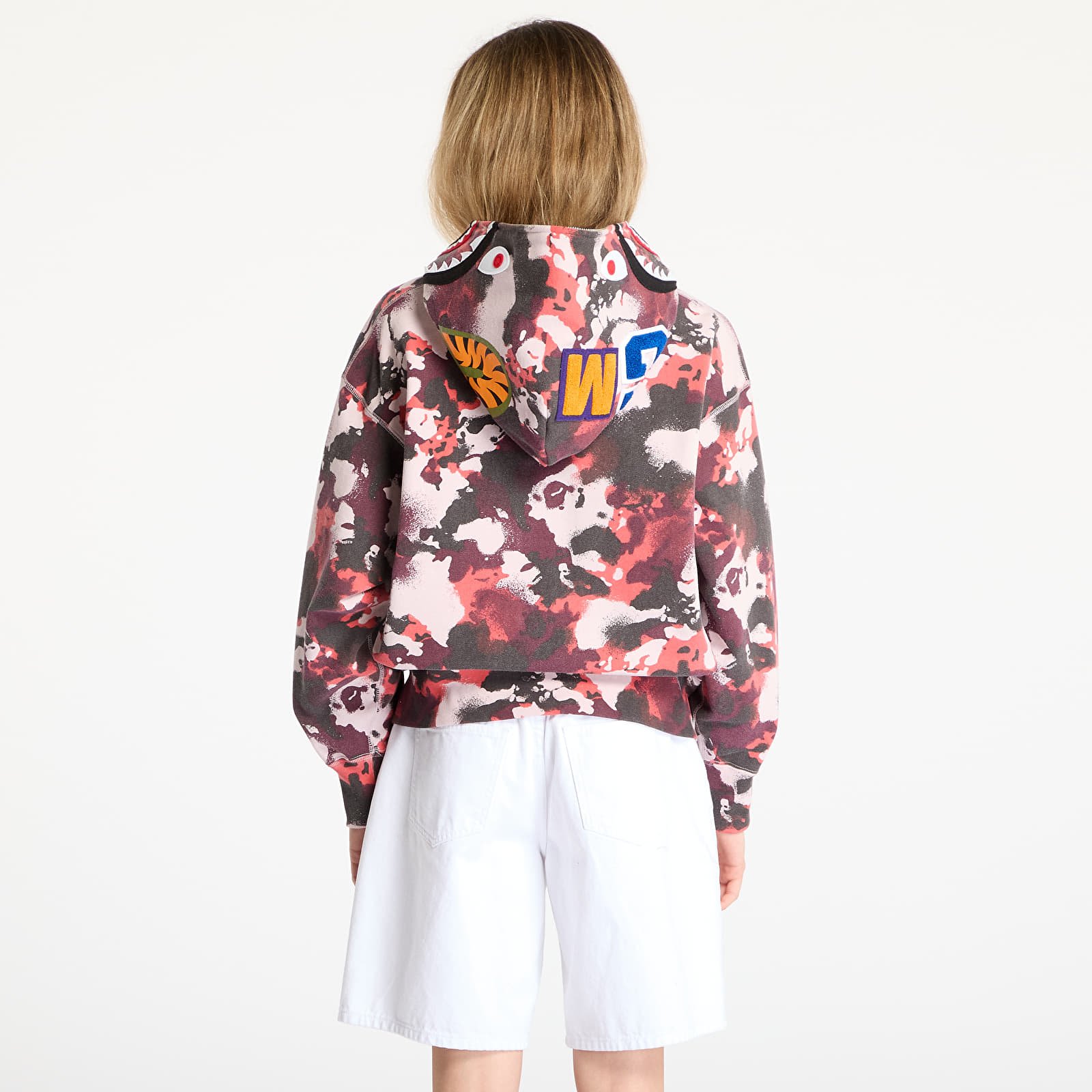 Hoodies and sweatshirts  A BATHING APE Map Camo Shark Relaxed Fit Full Zip Hoodie UNISEX Red