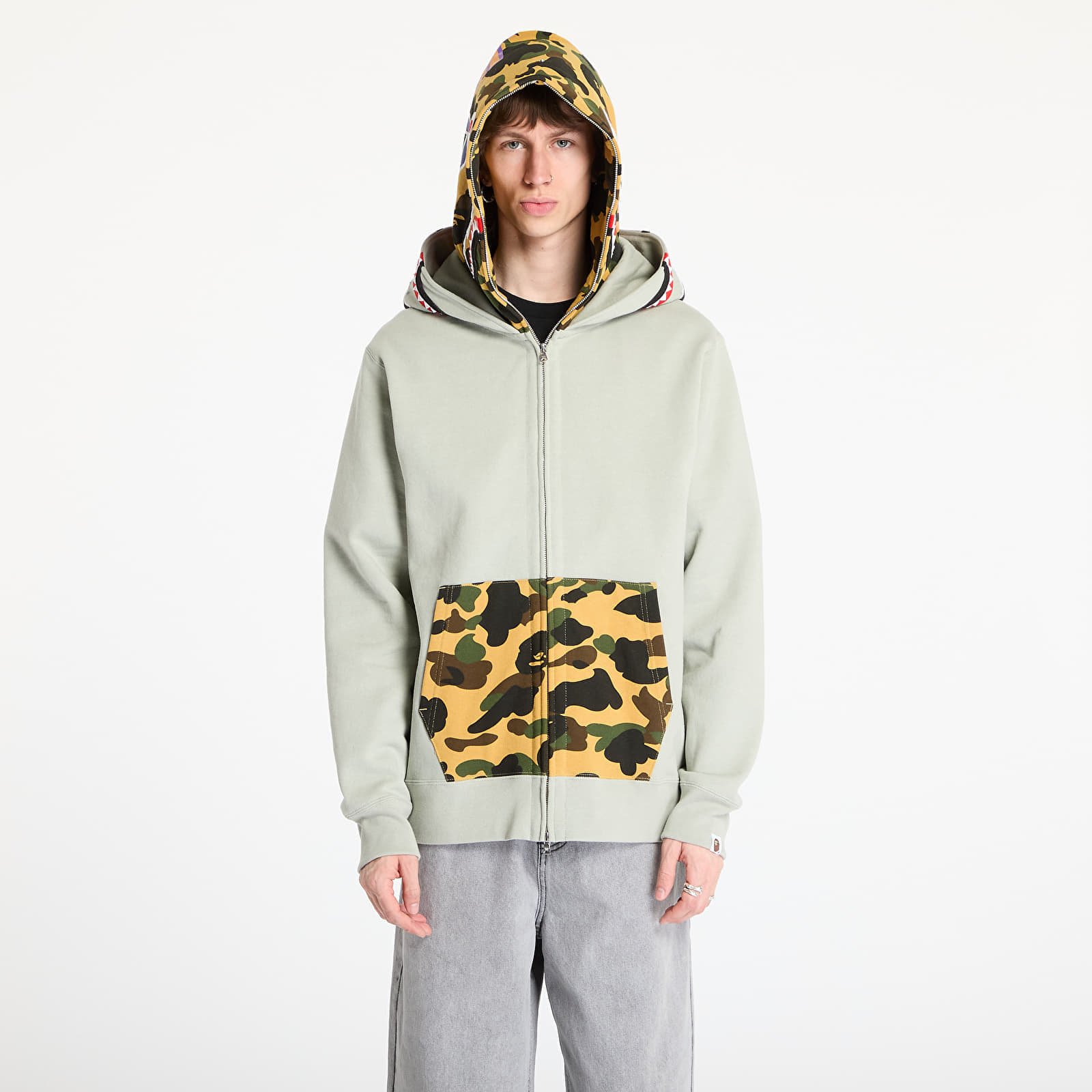 Hanorac A BATHING APE 1St Camo Shark Full Zip Double Hoodie UNISEX OLD L