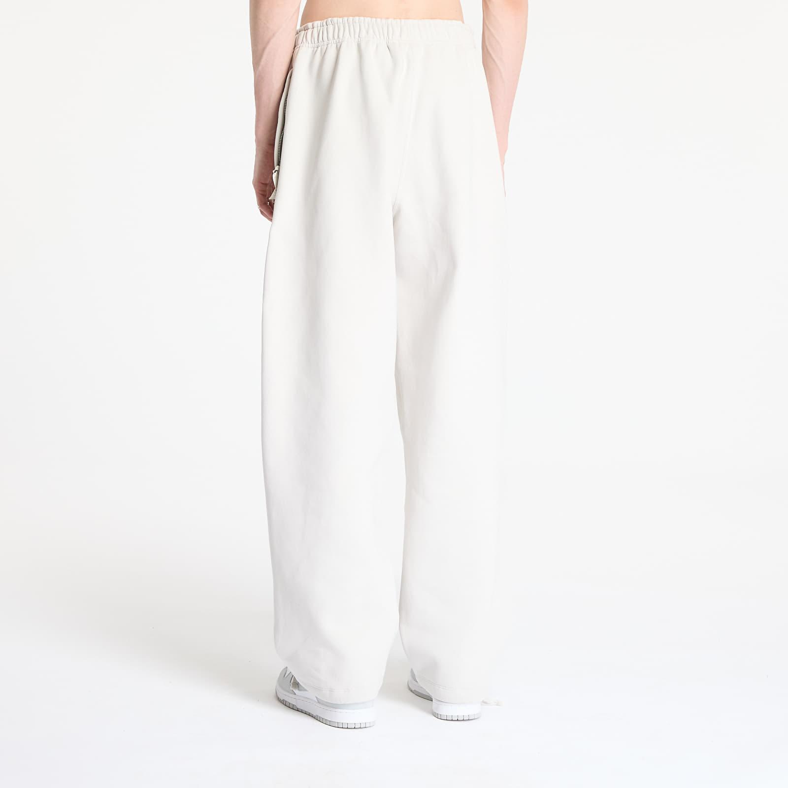 Tepláky Nike Solo Swoosh Men's Open-Hem Fleece Pants Light Bone/ White