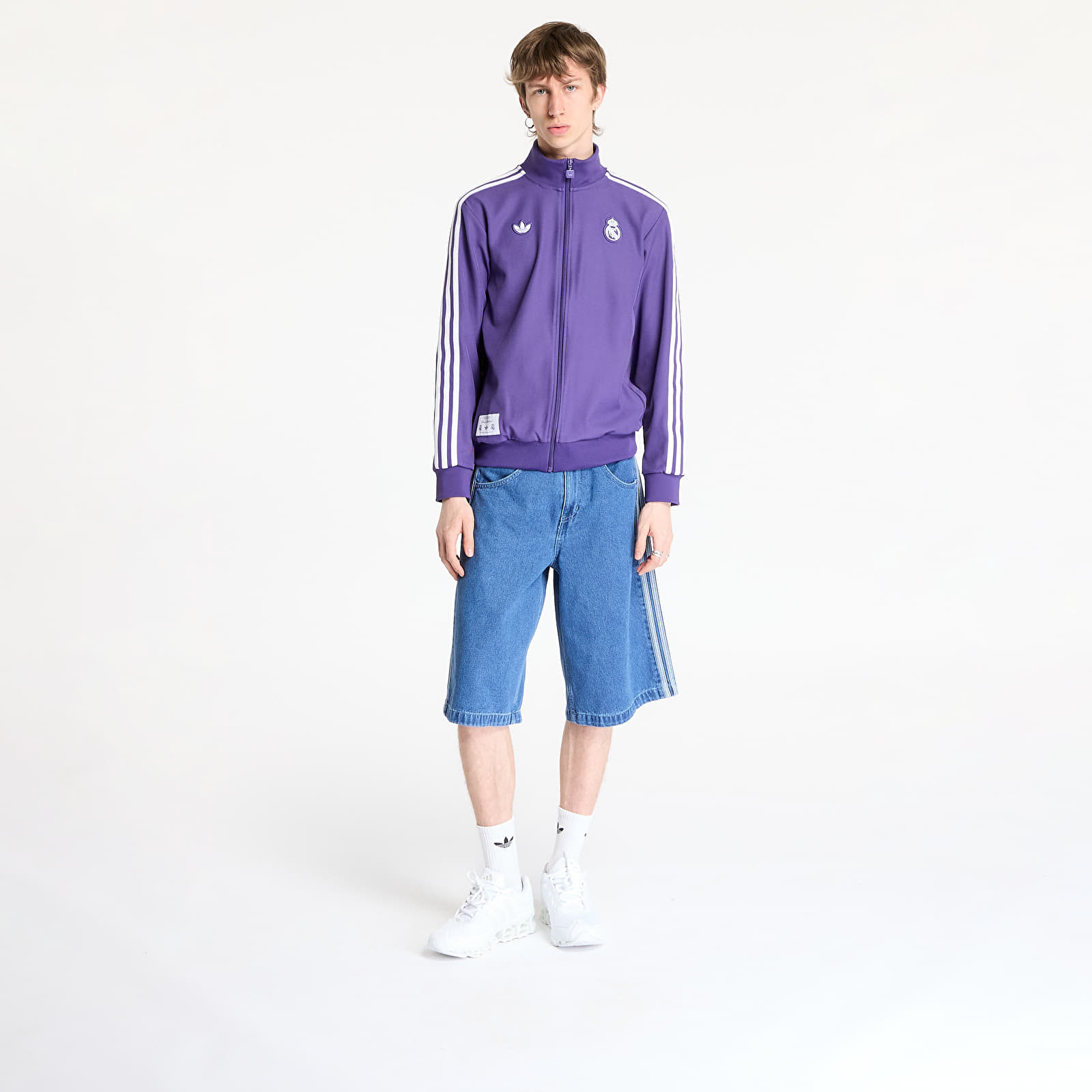 Calções adidas Firebird Adicolor Denim Shorts Medium Blue Denim