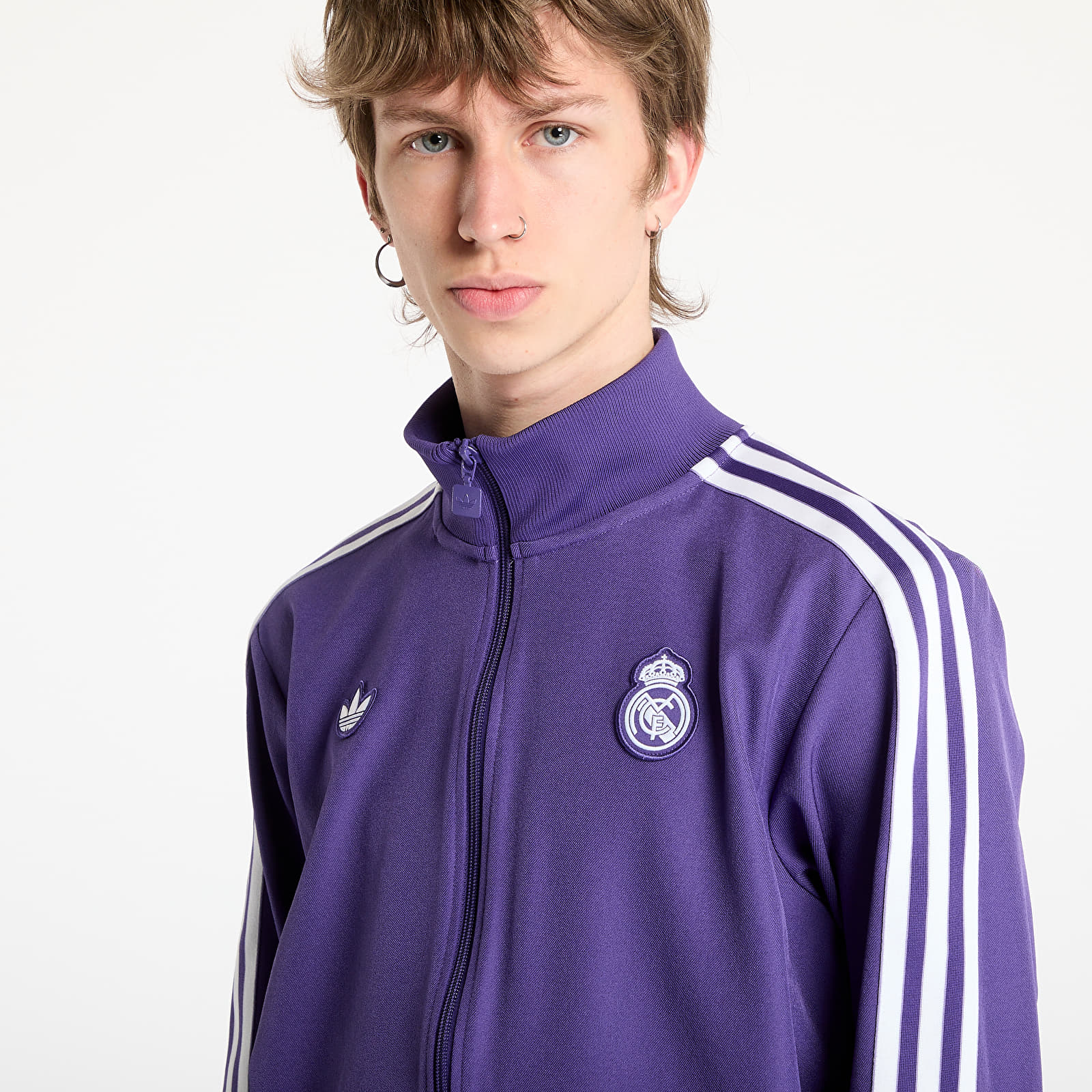Mikinas ar kapuci un sporta krekli adidas Real Madrid Icon Track Top Purple/ Unity Purple