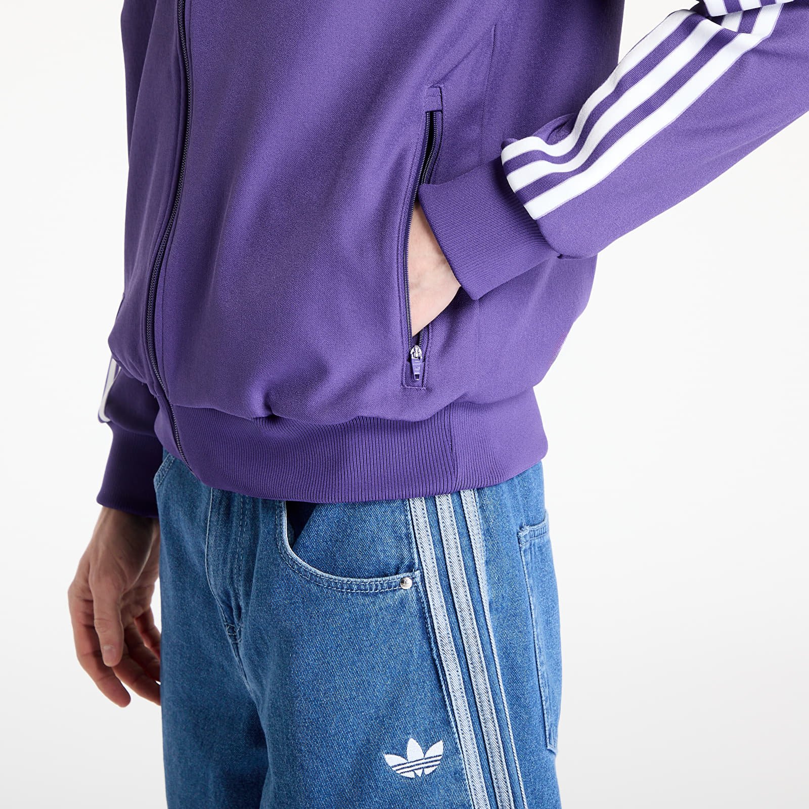 Mikinas ar kapuci un sporta krekli adidas Real Madrid Icon Track Top Purple/ Unity Purple