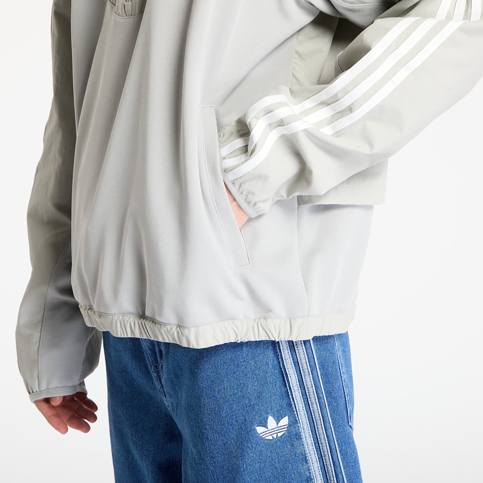 Bundy adidas R3Cd Half Zip Track Top Grey/ Metal Grey