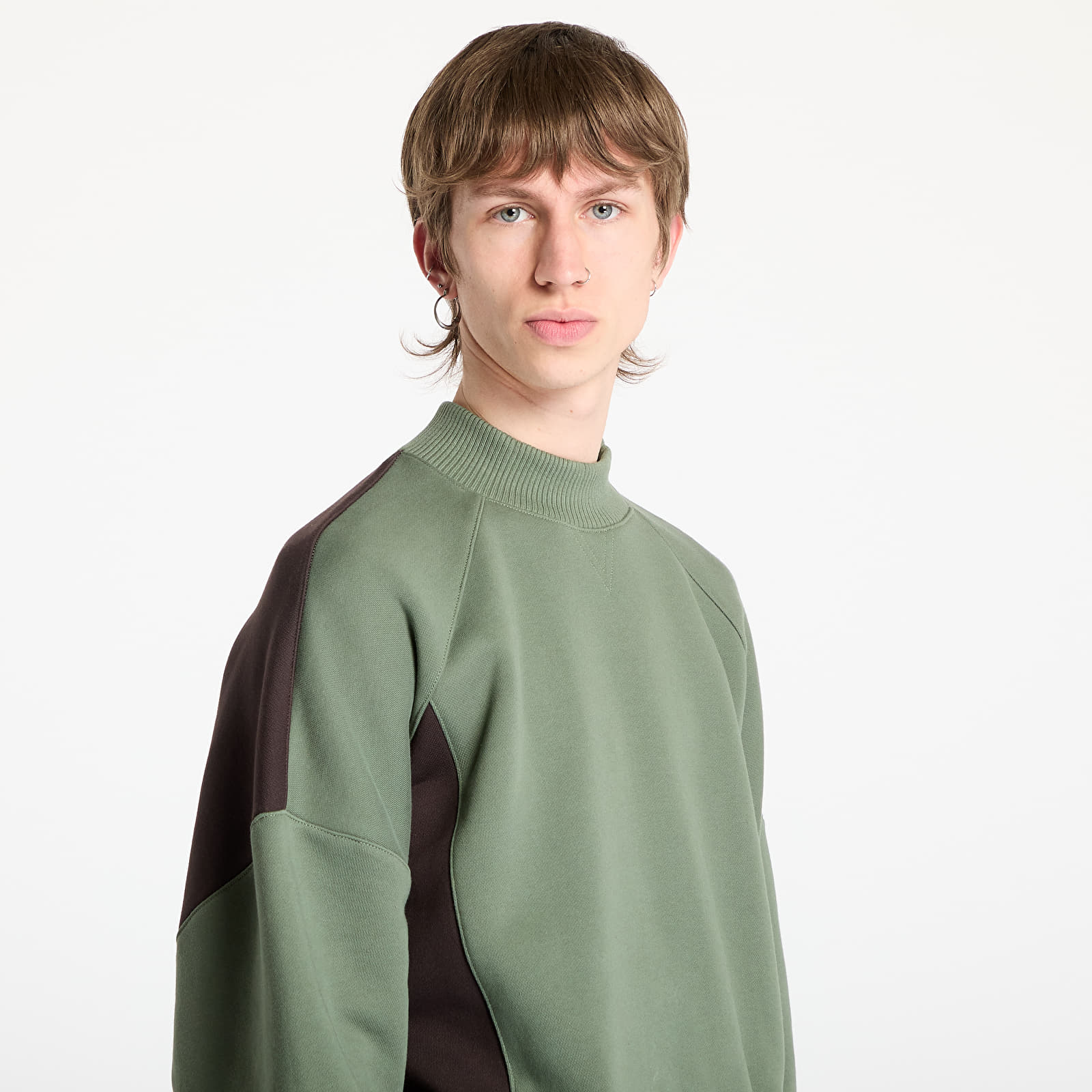 Meeste kapuutsiga dressid Reebok French Terry Crewneck UNISEX Breakaway Green/ Unearthed Brown