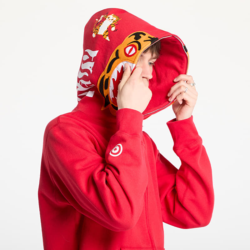 トップス A BATHING APE Tiger Full Zip Hoodie A BATHING APE Tiger Full Zip Hoodie UNISEX Red | Footshop
