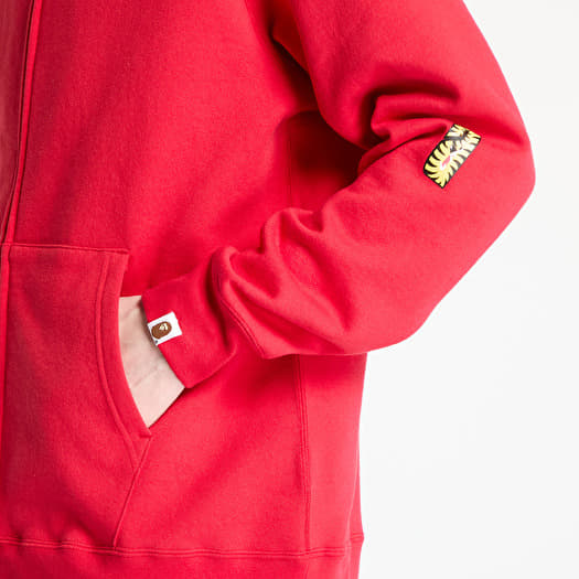 A BATHING APE Tiger Full Zip Hoodie UNISEX Red | Footshop