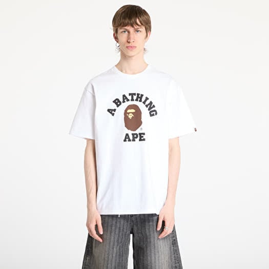 T-shirt A BATHING APE College Tee UNISEX White