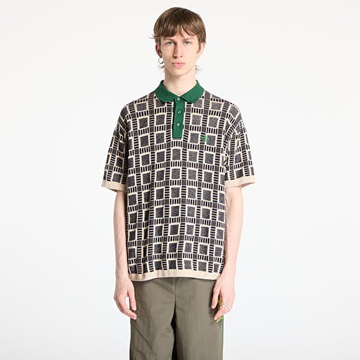 T-shirt adidas x Brain Dead Knit Polo Brown/ Dust Sand