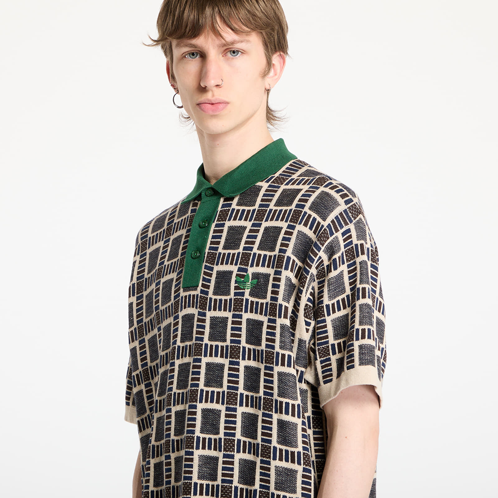 Футболки adidas x Brain Dead Knit Polo Brown/ Dust Sand