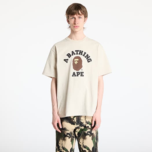 T-shirt A BATHING APE College Tee UNISEX Beige