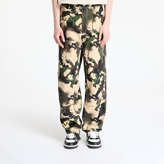 A BATHING APE Map Camo Relaxed Fit Work Pants UNISEX Green