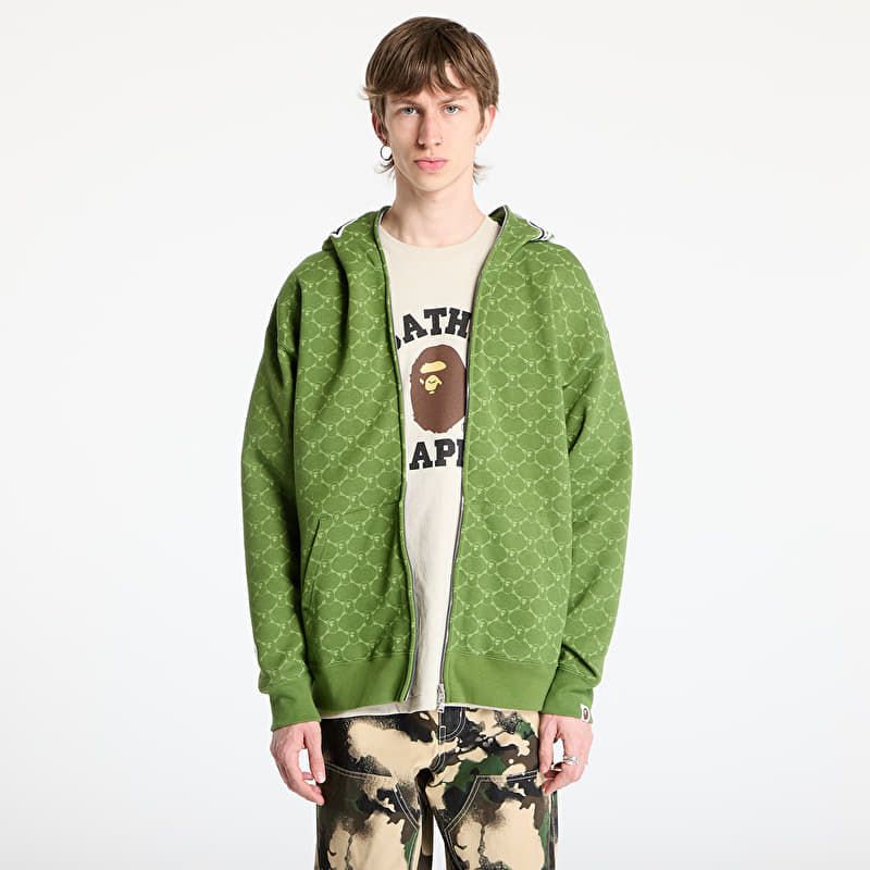 Sweatshirt A BATHING APE College Monogram Relaxed Fit Shark Full Zip Hoodie Green